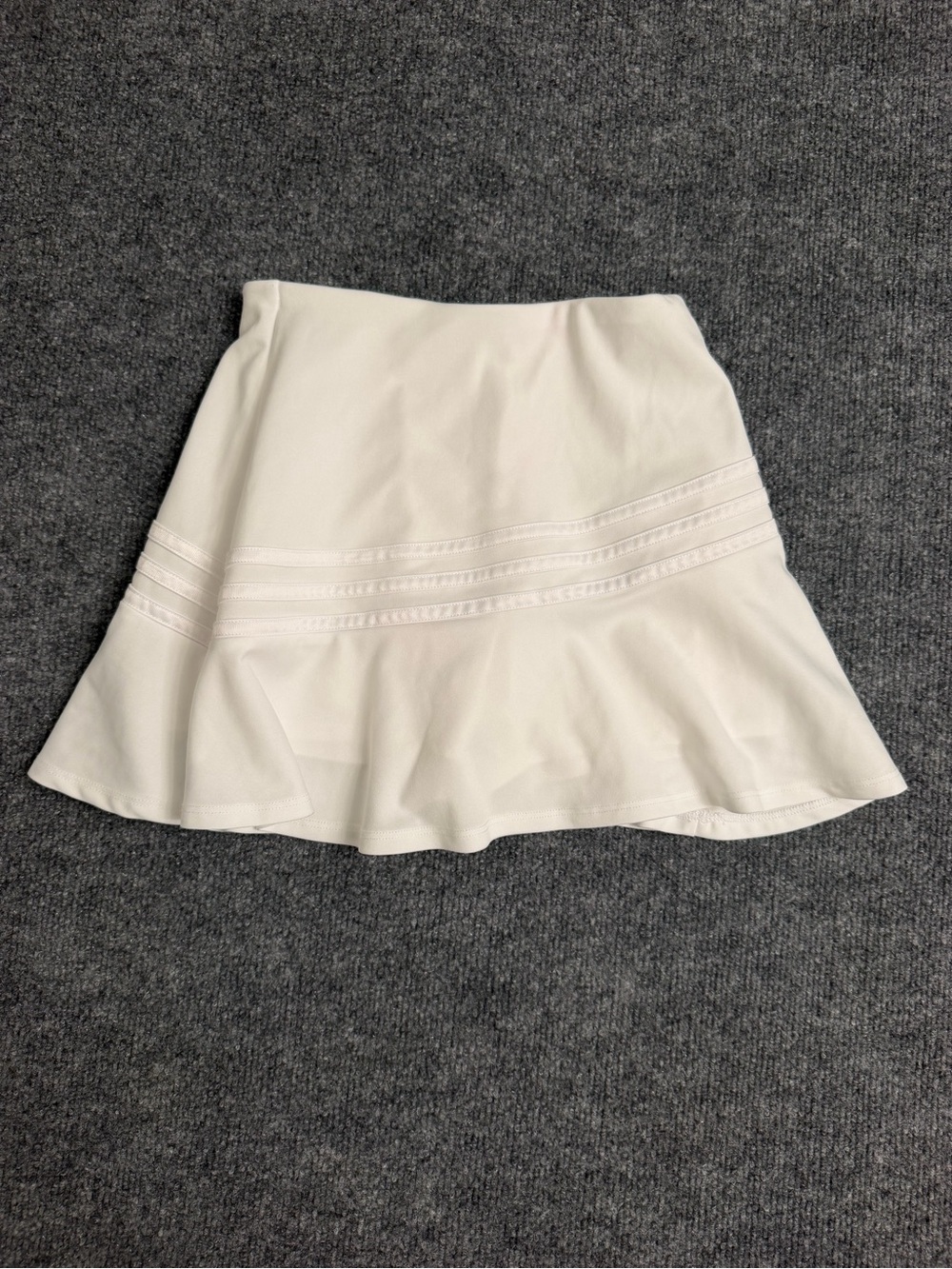 adidas White Circle Skater Skirt with Decorative Banding